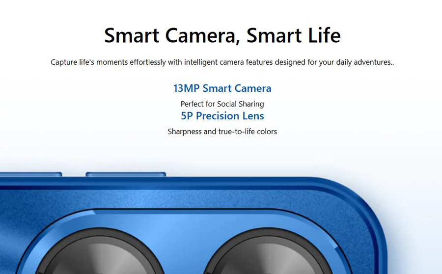 MEIZU smartphone Mblue 21, 6.79", 6/128GB, 4900mAh, μαύρο - Image 3