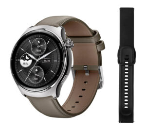 MIBRO smartwatch Lite 3 Pro με 2x λουράκια, heart rate, 1.32" AMOLED, GPS, 5 ATM, γκρι/καφέ