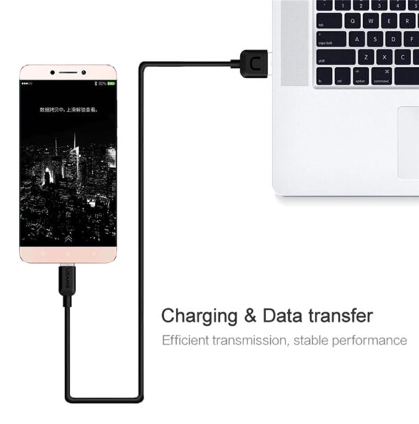 USAMS καλώδιο USB σε Micro USB US-SJ098 U-Turn, 10.5W, 1m, μαύρο - Image 2