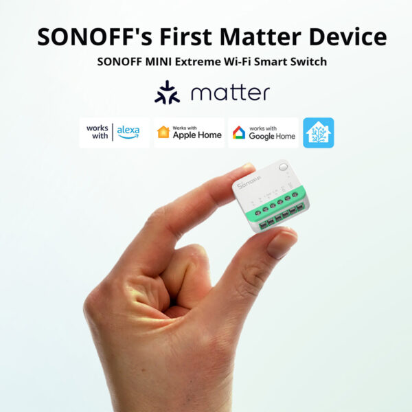 SONOFF smart διακόπτης MINIR4M, 2 κανάλια, Wi-Fi, 10A, λευκός - Image 2