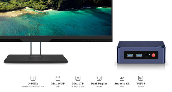 BEELINK mini PC MINI S12 Pro, Intel N100, 16B, 500GB SSD, Windows 11 Pro - Image 4