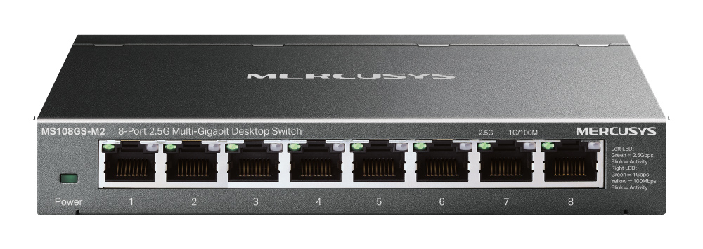MERCUSYS desktop switch MS108GS-M2, 8x 2.5Gbps θύρες, UN/1.0 - Image 2
