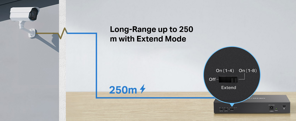 MERCUSYS Desktop Switch MS110CMP, 8x 10/100Mbps PoE+, 2x Gigabit, Ver. 1.0 - Image 4
