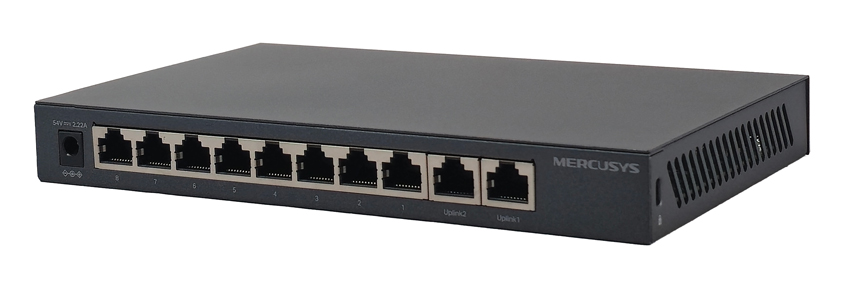MERCUSYS Desktop Switch MS110GMP, 8x 10/100/1000Mbps PoE+, 2x Gigabit, Ver. 1.0 - Image 2