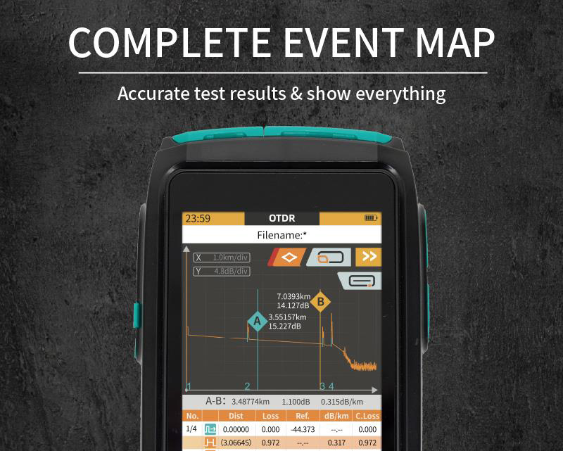 PROSKIT mini OTDR tester καλωδίων οπτικής ίνας MT-7620 με οθόνη αφής - Image 8