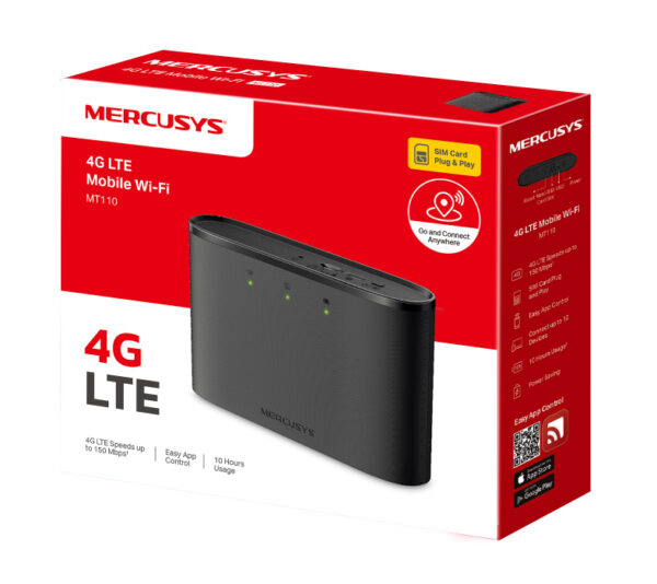 MERCUSYS router MT110, 4G LTE, WiFi 150 Mbps, 2200mAh, Ver. 1.0 - Image 9