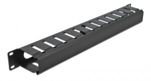 POWERTECH cable management NETW-0028 για rack 19"/1U, μεταλλικό, μαύρο