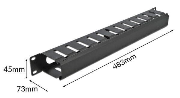 POWERTECH cable management NETW-0028 για rack 19"/1U, μεταλλικό, μαύρο - Image 5