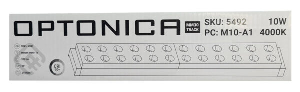 OPTONICA LED μαγνητικό φωτιστικό 5492, 10W, 4000K, μεταλλικό, μαύρο - Image 2