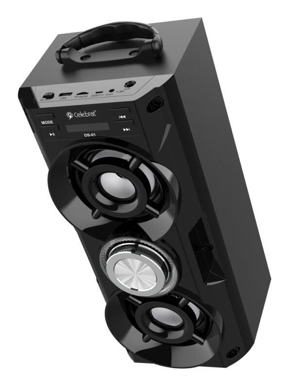 CELEBRAT φορητό ηχείο OS-01, 10W, 1200mAh, Bluetooth, FM, LED, μαύρο - Image 3