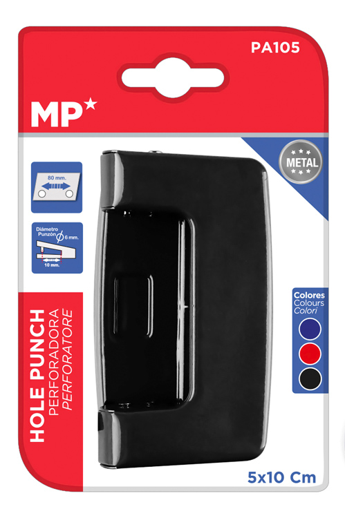 MP διακορευτής PA105-BK, 5 x 10cm, 2 τρύπες, μαύρος - Image 2