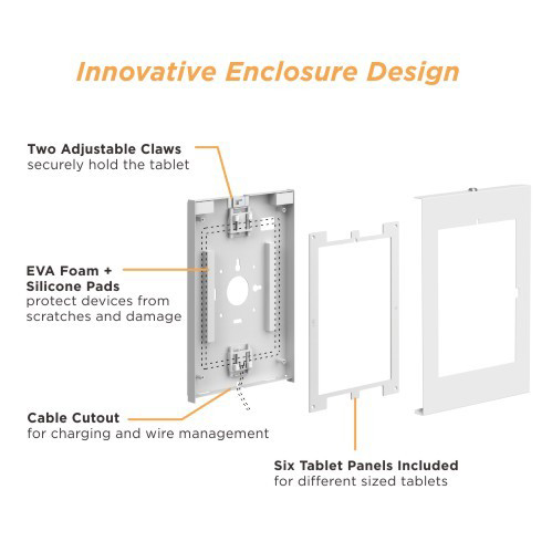 BRATECK επιτοίχια βάση tablet PAD34-01, αντικλεπτική, 9.7-11", μαύρη - Image 3