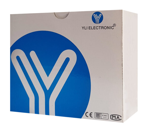 YLI ELECTRONIC χωνευτό μπουτόν PBK-814C με LED, 86 x 86mm, 3Α, ασημί - Image 3