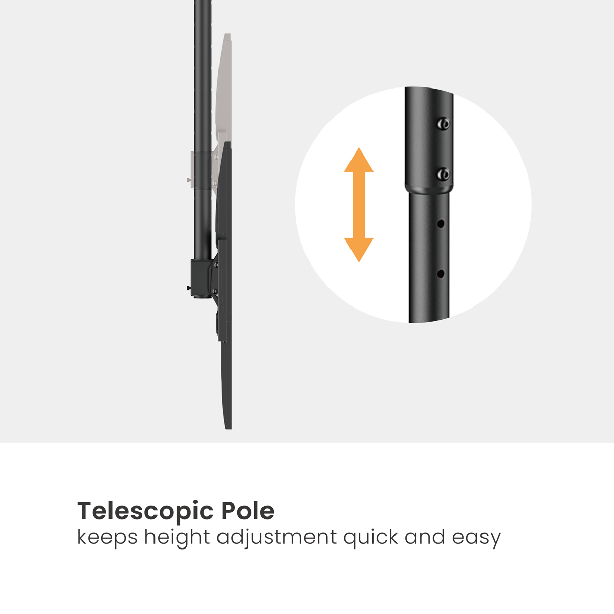 BRATECK βάση τηλεόρασης οροφής PLB-CE1568XL, 50-100", έως 80kg, heavy duty - Image 6
