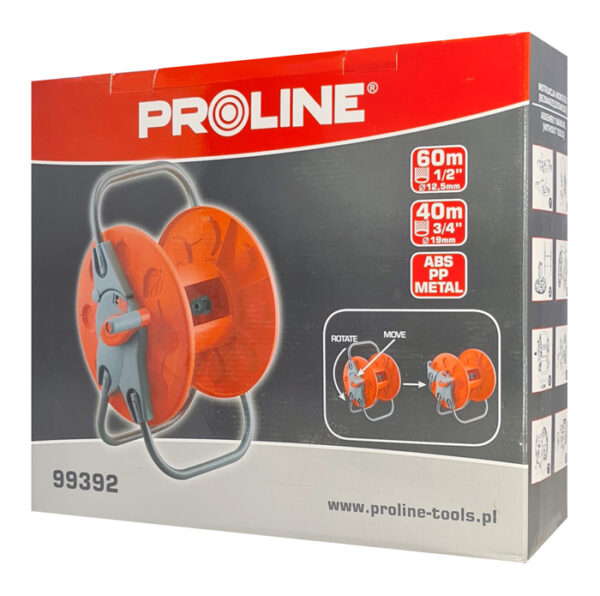 PROLINE καρούλι για λάστιχο ποτίσματος 99392, έως 60m, 1/2" & 3/4" - Image 2