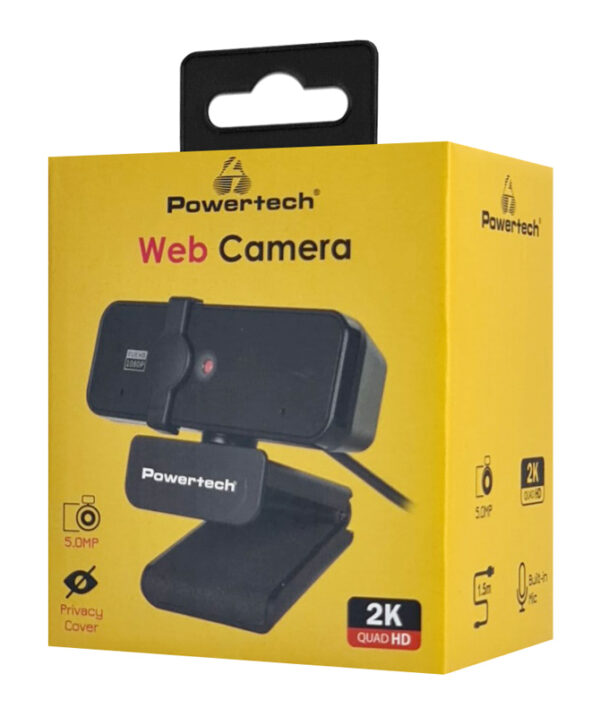 POWERTECH web camera PT-1291, 5MP, 2K Quad HD, αυτόματη εστίαση, 1.5m, μαύρη - Image 6
