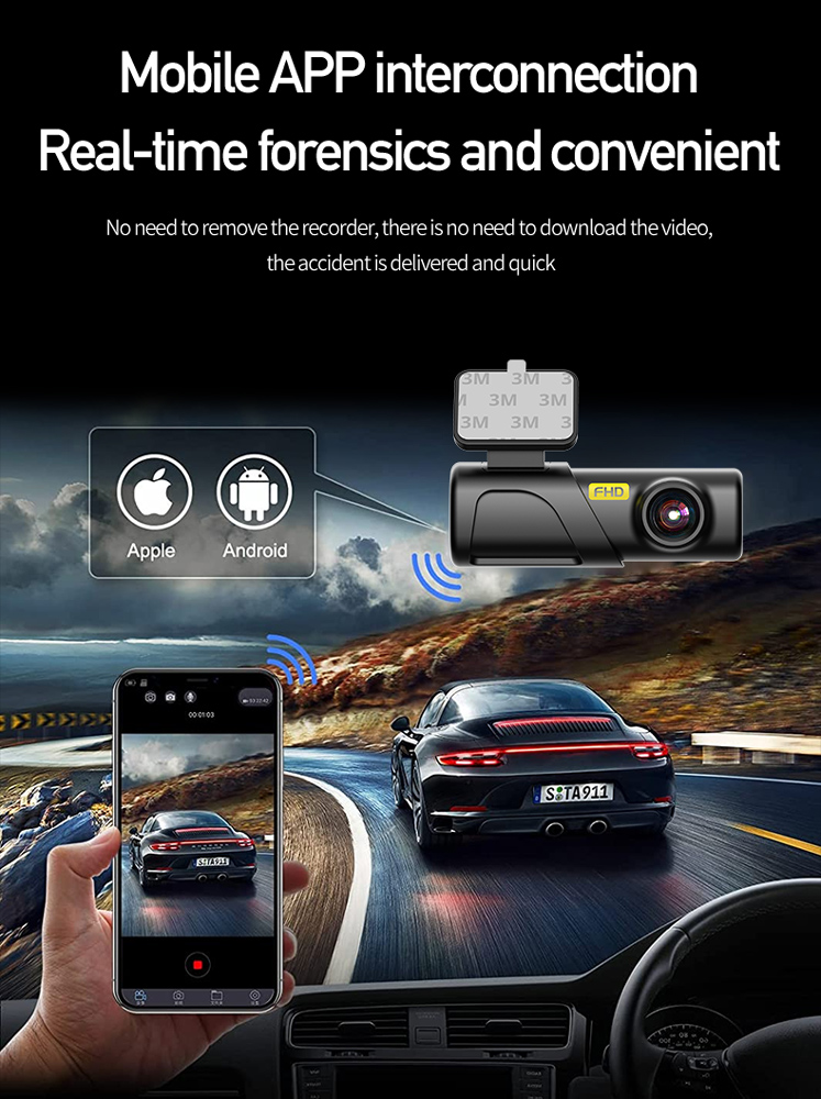 POWERTECH smart κάμερα αυτοκινήτου PT-1332, 1080p, WiFi - Image 2