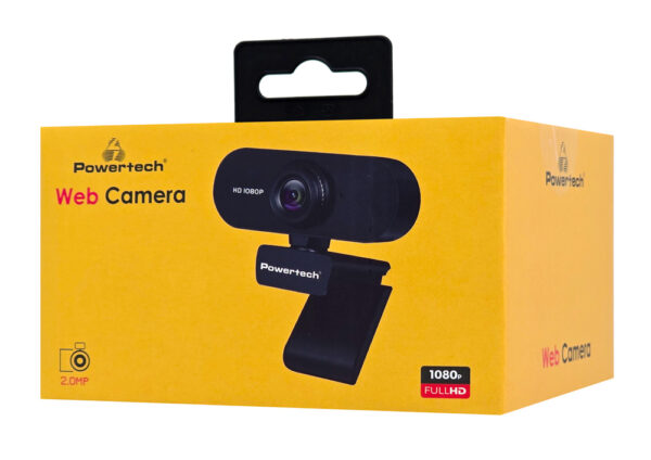 POWERTECH web camera PT-1382, 2MP, 1080p FHD, ρυθμιζόμενη εστίαση, 1.5m, μαύρη - Image 5