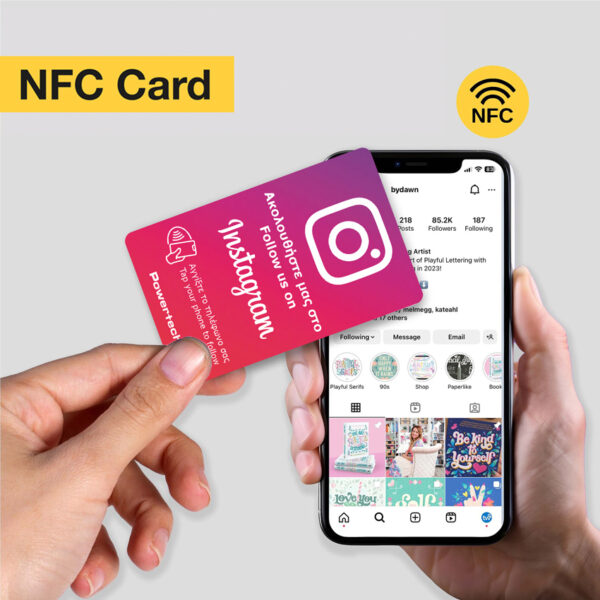 POWERTECH NFC κάρτα Follow us on Instagram PT-1407 - Image 2