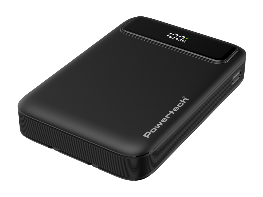 POWERTECH power bank με καλώδια και οθόνη PT-1417 10000mAh, 22.5W, μαύρο - Image 3