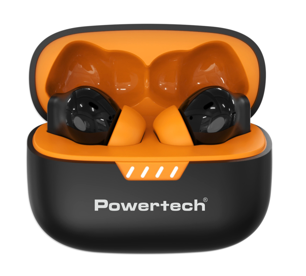 POWERTECH earphones με θήκη φόρτισης PT-1431, True Wireless, 40/400mAh, ANC & ENC, μαύρα - Image 3