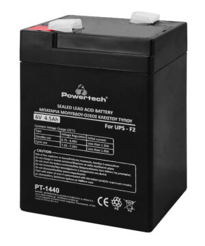 POWERTECH μπαταρία μολύβδου PT-1440 για UPS, 6V 4.5Ah, F2