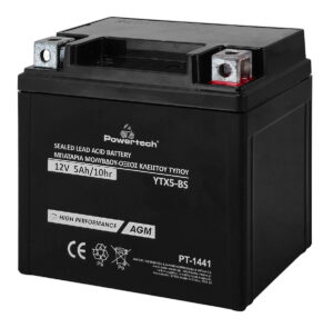 POWERTECH μπαταρία μολύβδου μοτοσυκλέτας PT-1441, 12V 5Ah, AGM, YTX5-BS