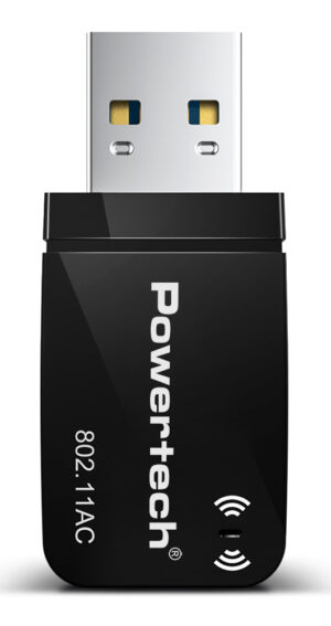 POWERTECH ασύρματος USB αντάπτορας δικτύου PT-1450, 1300Mbps dual band WiFi