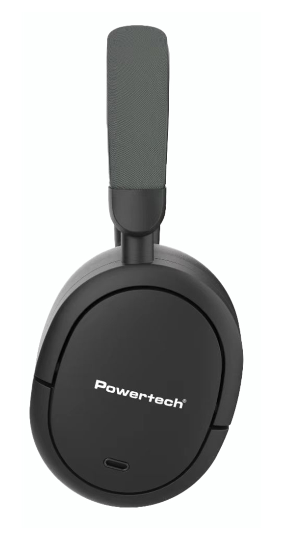 POWERTECH headphones PT-1462, ενσύρματα & ασύρματα, ANC & ENC, 40mm, 300mAh, μαύρα - Image 3