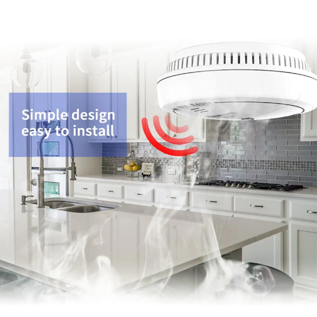 Ασύρματος ανιχνευτής καπνού PT-1464 για συναγερμούς, Wi-Fi, TUYA - Image 2