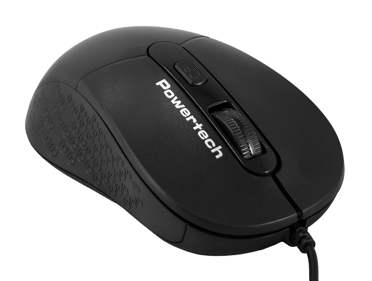 POWERTECH ενσύρματο ποντίκι PT-1467, οπτικό, έως 1600DPI, μαύρο - Image 2