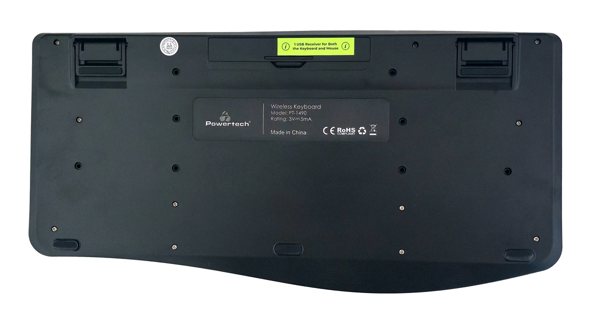 POWERTECH set ποντίκι & πληκτρολόγιο PT-1490, 2.4GHz & Bluetooth, μαύρο - Image 6