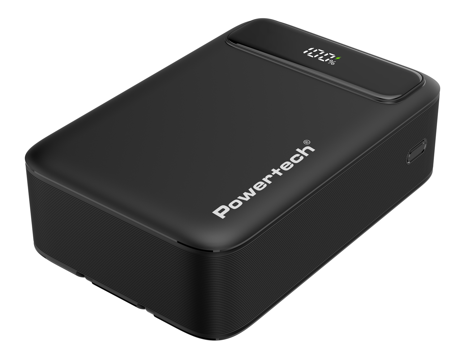 POWERTECH power bank PT-1504 με καλώδια & οθόνη, 20000mah, 22.5W, μαύρο - Image 3