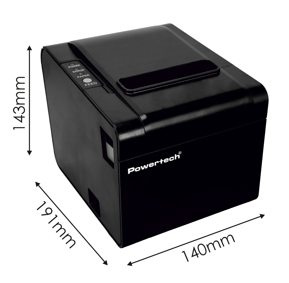 POWERTECH θερμικός εκτυπωτής αποδείξεων PT-1506, USB/Ethernet/Serial, μαύρος - Image 6