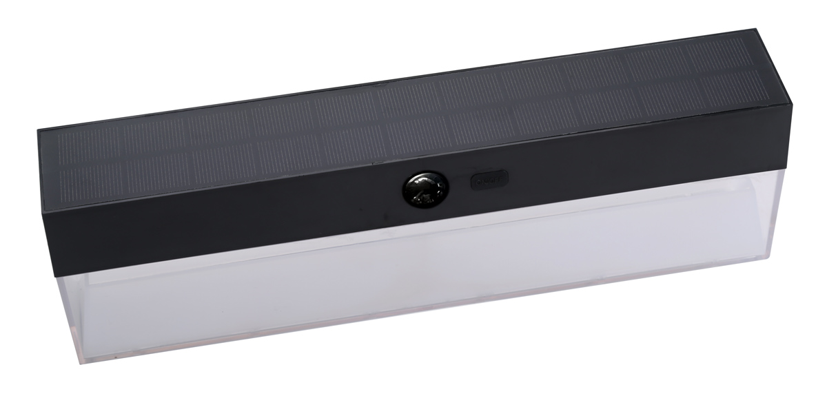 POWERTECH LED ηλιακό φωτιστικό PT-1521 με αισθητήρα κίνησης, 4W, 2000mAh, μαύρο