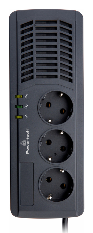 POWERTECH σταθεροποιητής ρεύματος PT-AVR1000I, 1000VA/500W, 3x schuko - Image 2