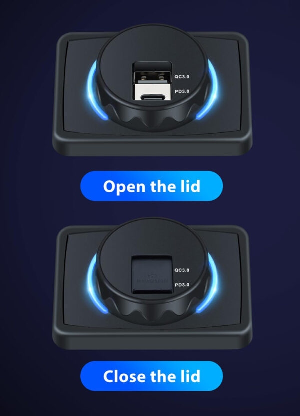 POWERTECH πρίζα USB για σκάφη & οχήματα PTL-027, USB & USB-C - Image 3