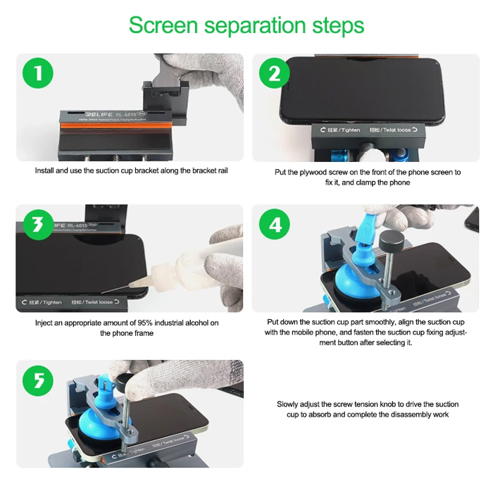 RELIFE διαχωριστής LCD οθόνης RL-601S Plus για επισκευές κινητών - Image 9