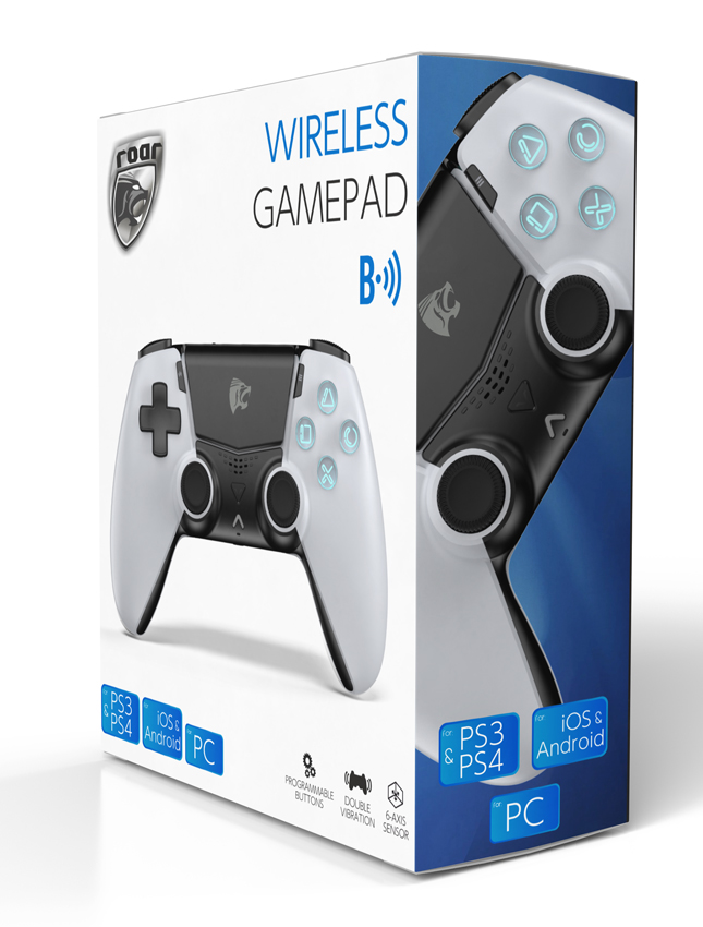 ROAR bluetooth gamepad RR-0021 για PS3/PS4, PC, iOs & android, λευκό - Image 4