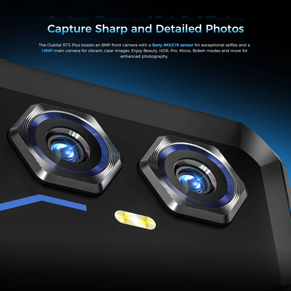 OUKITEL tablet RT3 Plus, 8", 4/128GB, 4G, 11000mAh, IP68/IP69K, μαύρο - Image 14