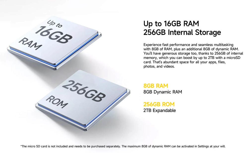 ULEFONE smartphone RugKing με ηχείο 3.5W, 5.99", 8/256GB, 9600mAh, IP68/IP69K, μαύρο - Image 5