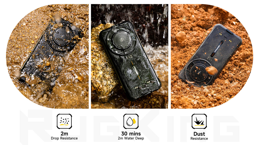 ULEFONE smartphone RugKing με ηχείο 3.5W, 5.99", 8/256GB, 9600mAh, IP68/IP69K, μαύρο - Image 17