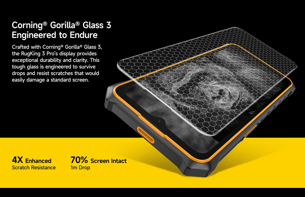 ULEFONE smartphone RugKing 3 Pro, 6.56", 8/128GB, 5700mAh, IP68/IP69K, μαύρο - Image 11