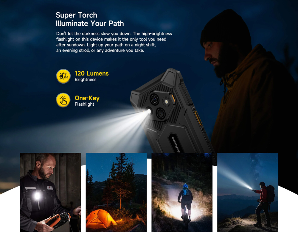 ULEFONE smartphone RugKing 3 Pro, 6.56", 8/128GB, 5700mAh, IP68/IP69K, μαύρο - Image 13