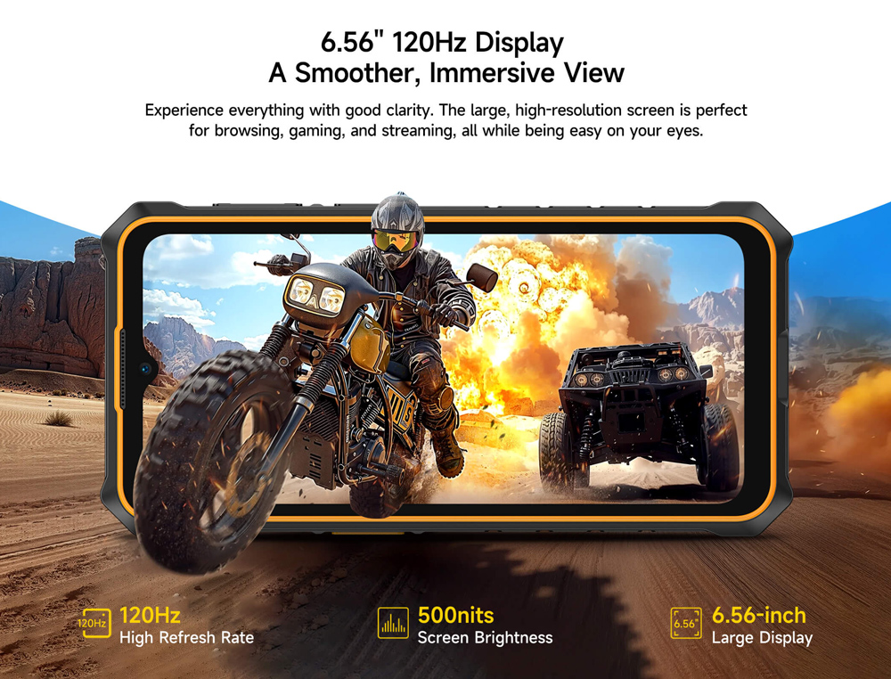 ULEFONE smartphone RugKing 3 Pro, 6.56", 8/128GB, 5700mAh, IP68/IP69K, μαύρο - Image 14