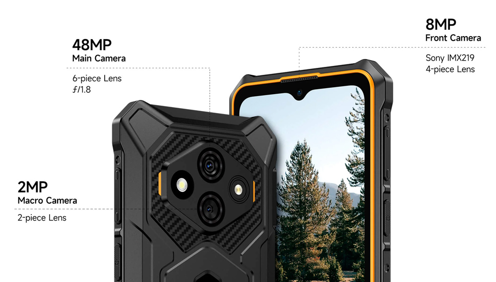 ULEFONE smartphone RugKing 3 Pro, 6.56", 8/128GB, 5700mAh, IP68/IP69K, μαύρο - Image 15