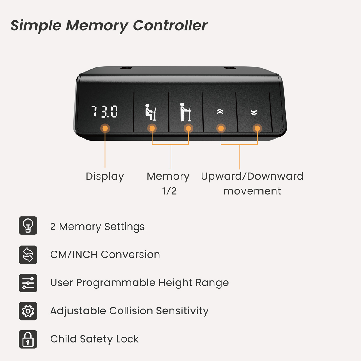 BRATECK σκελετός ηλεκτρικού γραφείου S22-22D, 1020~1400x600x700~1150mm, μαύρο - Image 4
