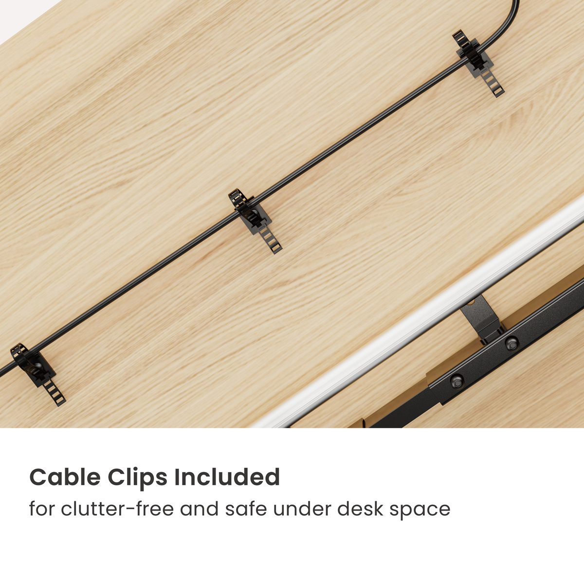 BRATECK σκελετός ηλεκτρικού γραφείου S22-22D, 1020~1400x600x700~1150mm, μαύρο - Image 6