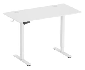 BRATECK ηλεκτρικό γραφείο S23-22R-B-WH με ρυθμιζόμενο ύψος, 1200x600x720~1180mm, λευκό