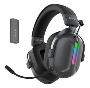 SADES gaming headset Defender, ασύρματα & ενσύρματα, 50mm, 1050mAh, RGB, multi-platform, μαύρο